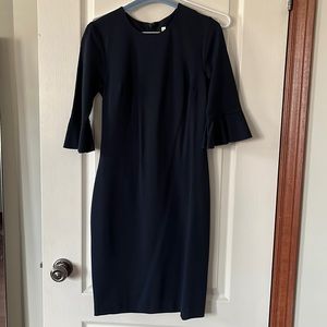 Navy blue fitted dress